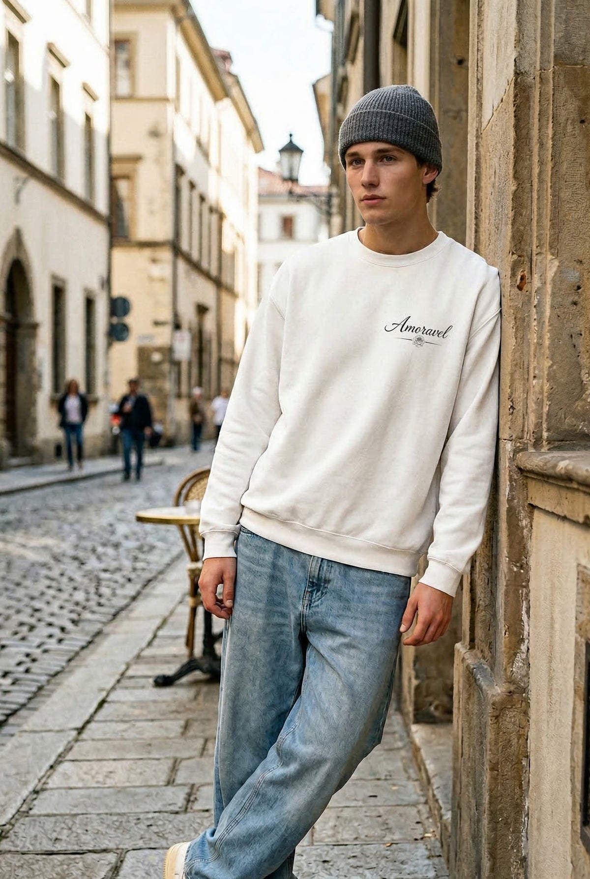 Blanc — Classic Crewneck White